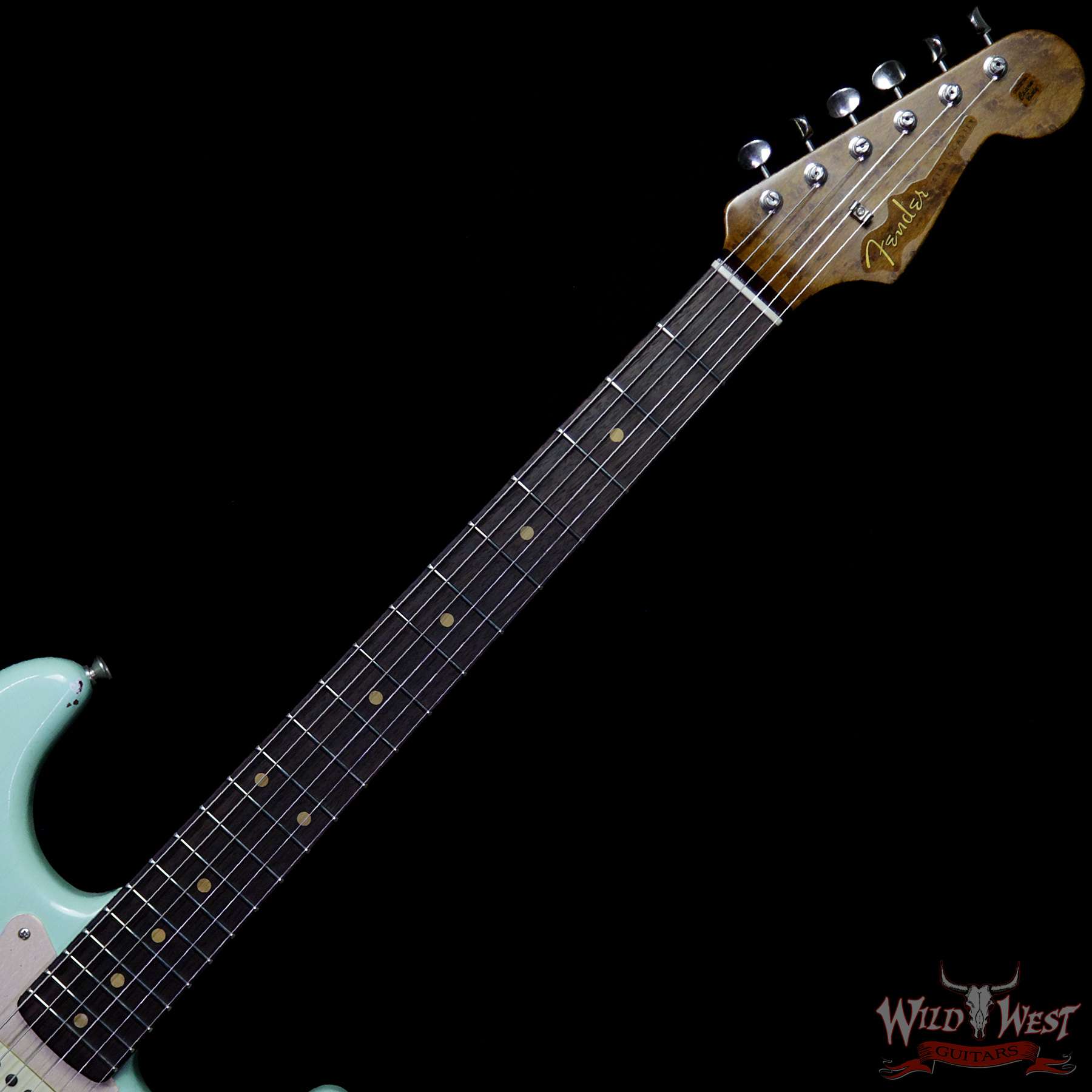 fendercs-1960rststratrelic-sfg-cz537539-nf__wwg.jpg Fender Custom Shop 1960 Roasted Stratocaster Relic Birdseye Maple Neck AAA Rosewood Surf Green - Image 8