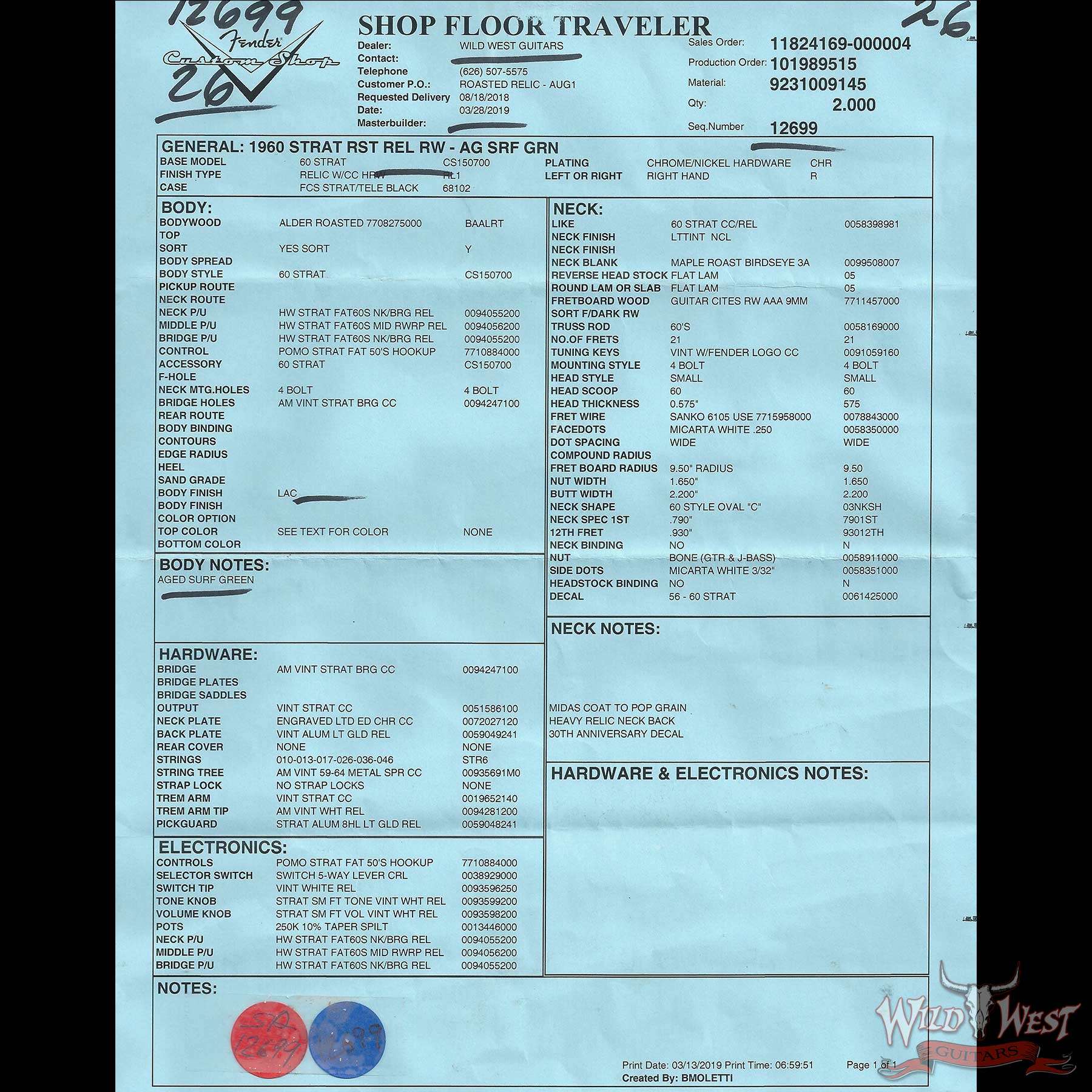 fendercs-1960rststratrelic-sfg-cz540347-coa2__wwg.jpg Fender Custom Shop 1960 Roasted Stratocaster Relic Birdseye Maple Neck Rosewood Slab Board Surf Green - Image 18