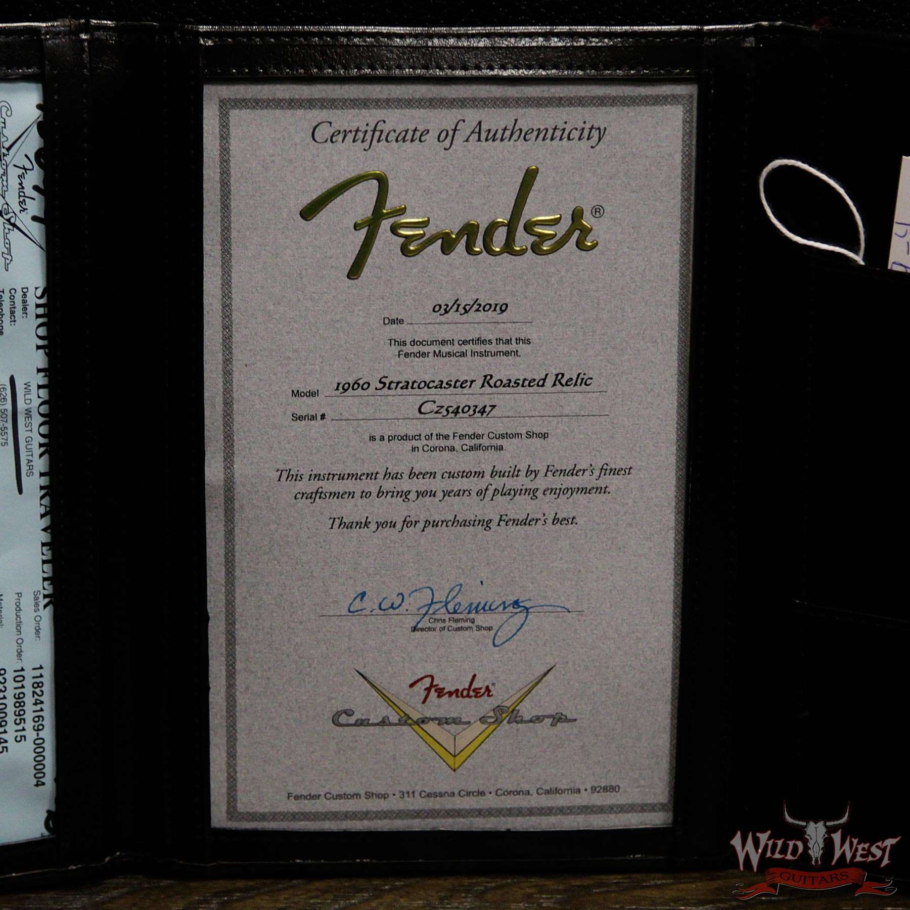 fendercs-1960rststratrelic-sfg-cz540347-coa__wwg.jpg Fender Custom Shop 1960 Roasted Stratocaster Relic Birdseye Maple Neck Rosewood Slab Board Surf Green - Image 17