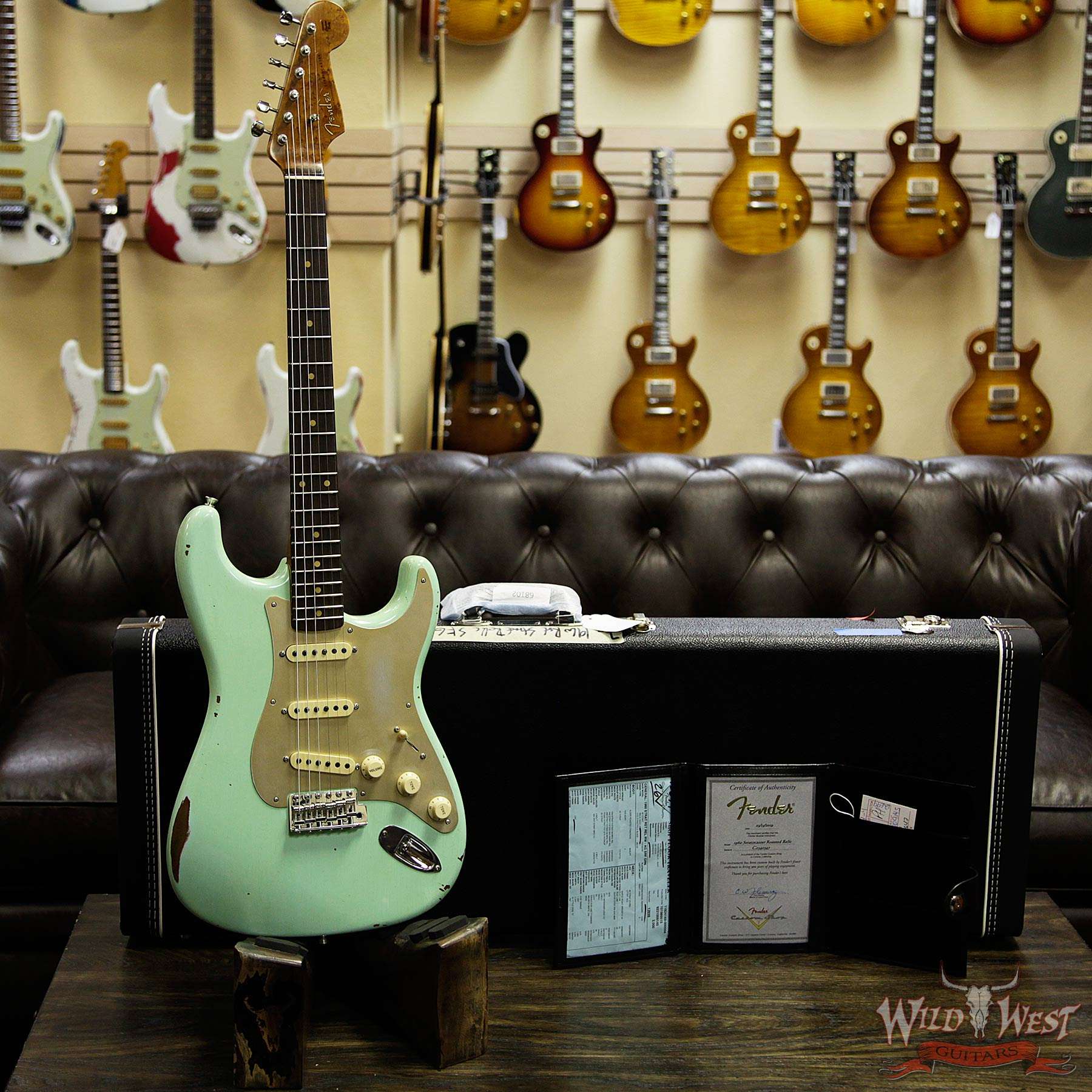 fendercs-1960rststratrelic-sfg-cz540347-d1__wwg.jpg Fender Custom Shop 1960 Roasted Stratocaster Relic Birdseye Maple Neck Rosewood Slab Board Surf Green - Image 11