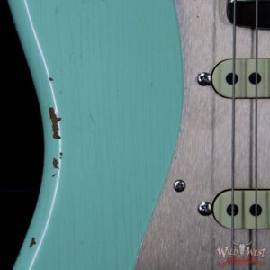 Fender Custom Shop Roasted 1960 Stratocaster Relic 3A Birdseye Neck 3A Rosewood Slab Board Surf Green - Image 12