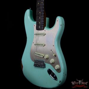 Fender Custom Shop Roasted 1960 Stratocaster Relic 3A Birdseye Neck 3A Rosewood Slab Board Surf Green - Image 2