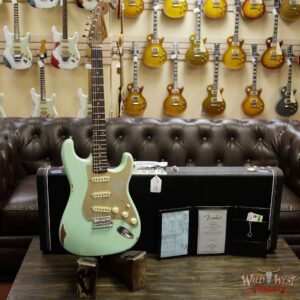 Fender Custom Shop Roasted 1960 Stratocaster Relic 3A Birdseye Neck 3A Rosewood Slab Board Surf Green - Image 11