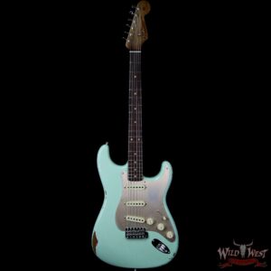 Fender Custom Shop Roasted 1960 Stratocaster Relic 3A Birdseye Neck 3A Rosewood Slab Board Surf Green - Image 4