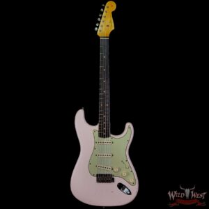 Fender Custom Shop Limited 1960 Stratocaster Dark Rosewood Slab Board Hand-Wound Pickups Journeyman Relic Super Faded Shell Pink - Image 3
