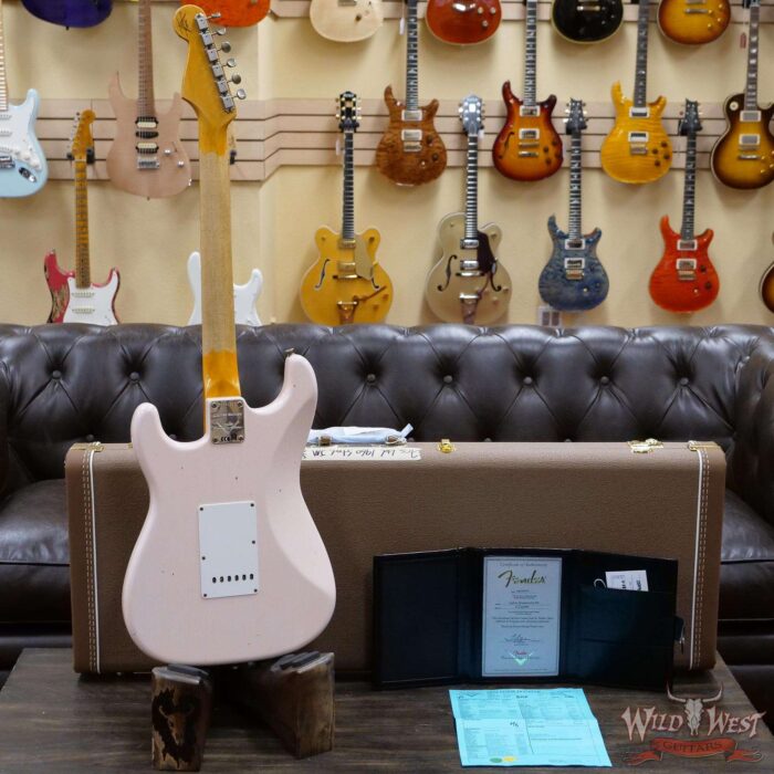 Fender Custom Shop Limited 1960 Stratocaster Dark Rosewood Slab Board Hand-Wound Pickups Journeyman Relic Super Faded Shell Pink - Image 9