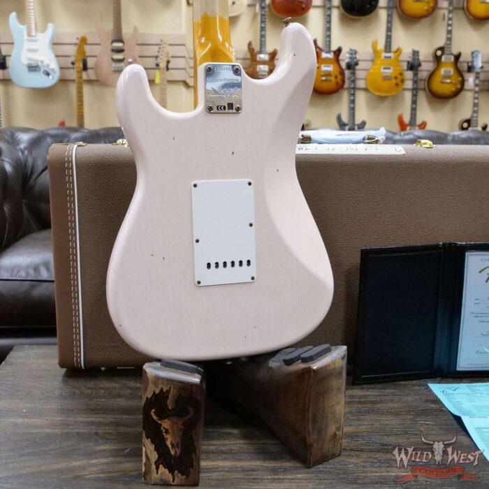 Fender Custom Shop Limited 1960 Stratocaster Dark Rosewood Slab Board Hand-Wound Pickups Journeyman Relic Super Faded Shell Pink - Image 11