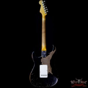 Fender Custom Shop John Cruz Masterbuilt 1960 Stratocaster Heavy Relic AAA Rosewood Slab Board Black over 3 Tone Sunburst - Image 5