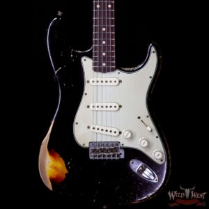Fender Custom Shop John Cruz Masterbuilt 1960 Stratocaster Heavy Relic AAA Rosewood Slab Board Black over 3 Tone Sunburst - Image 3