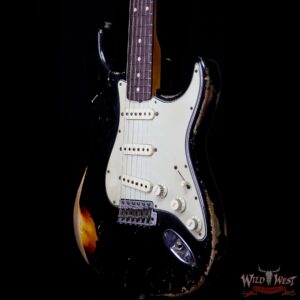Fender Custom Shop John Cruz Masterbuilt 1960 Stratocaster Heavy Relic AAA Rosewood Slab Board Black over 3 Tone Sunburst - Image 2