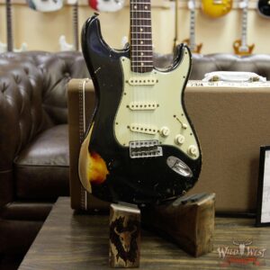 Fender Custom Shop John Cruz Masterbuilt 1960 Stratocaster Heavy Relic AAA Rosewood Slab Board Black over 3 Tone Sunburst - Image 12