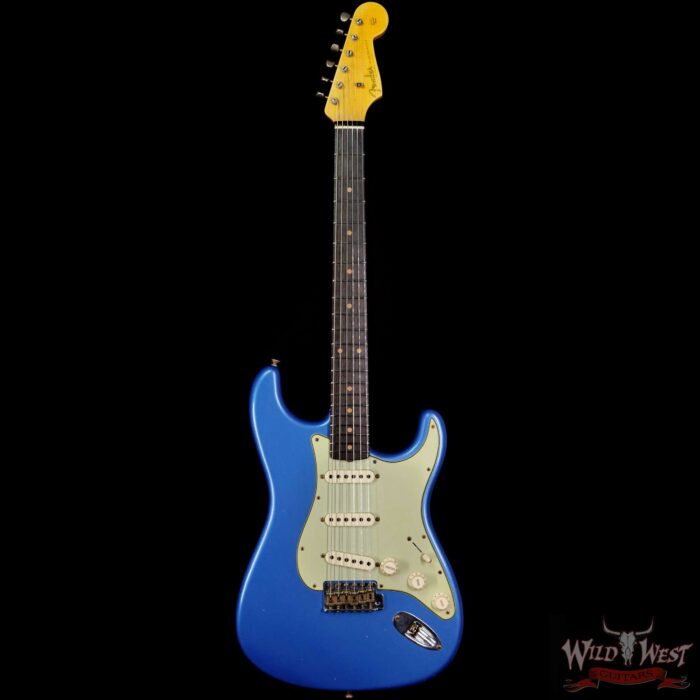 Fender Custom Shop Limited Edition 1960 Stratocaster Dark Rosewood Slab Board Hand-Wound Pickups Journeyman Relic Lake Placid Blue - Image 3