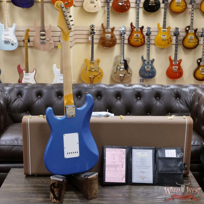Fender Custom Shop Limited Edition 1960 Stratocaster Dark Rosewood Slab Board Hand-Wound Pickups Journeyman Relic Lake Placid Blue - Image 9