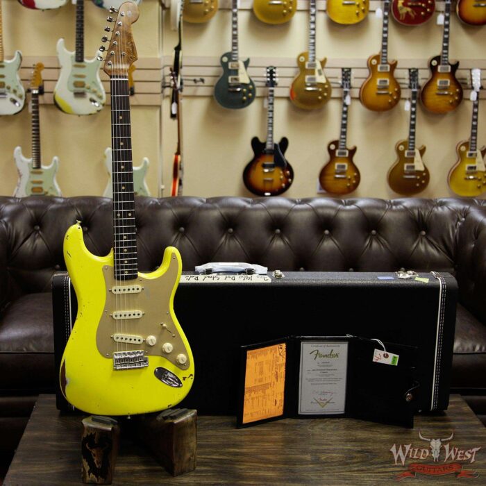 Fender Custom Shop 1960 Roasted Stratocaster Relic Birdseye Neck Rosewood Fingerboard Graffiti Yellow - Image 11