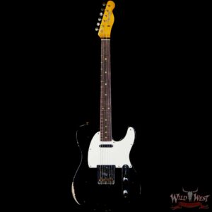 Fender Custom Shop 1960 Telecaster Hand-Wound Pickups AAA Rosewood Slab Board Relic Aged Black - Image 3