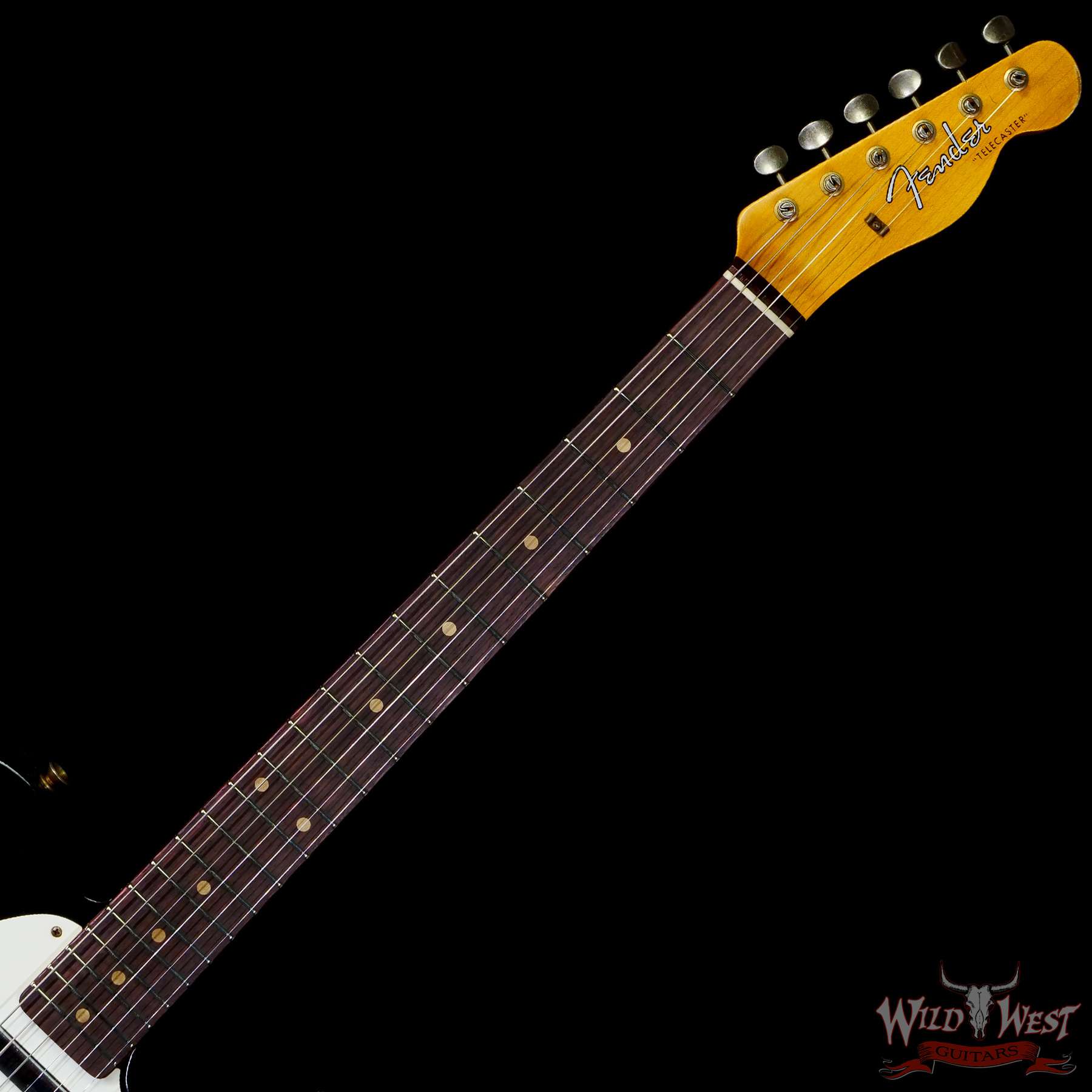 fendercs-1960tele-blk-cz563058-c2__wwg.jpg Fender Custom Shop 1960 Telecaster Hand-Wound Pickups AAA Rosewood Slab Board Relic Aged Black - Image 4