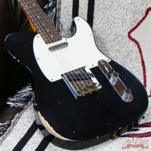 Fender Custom Shop 1960 Telecaster Hand-Wound Pickups AAA Rosewood Slab Board Relic Aged Black - Image 8