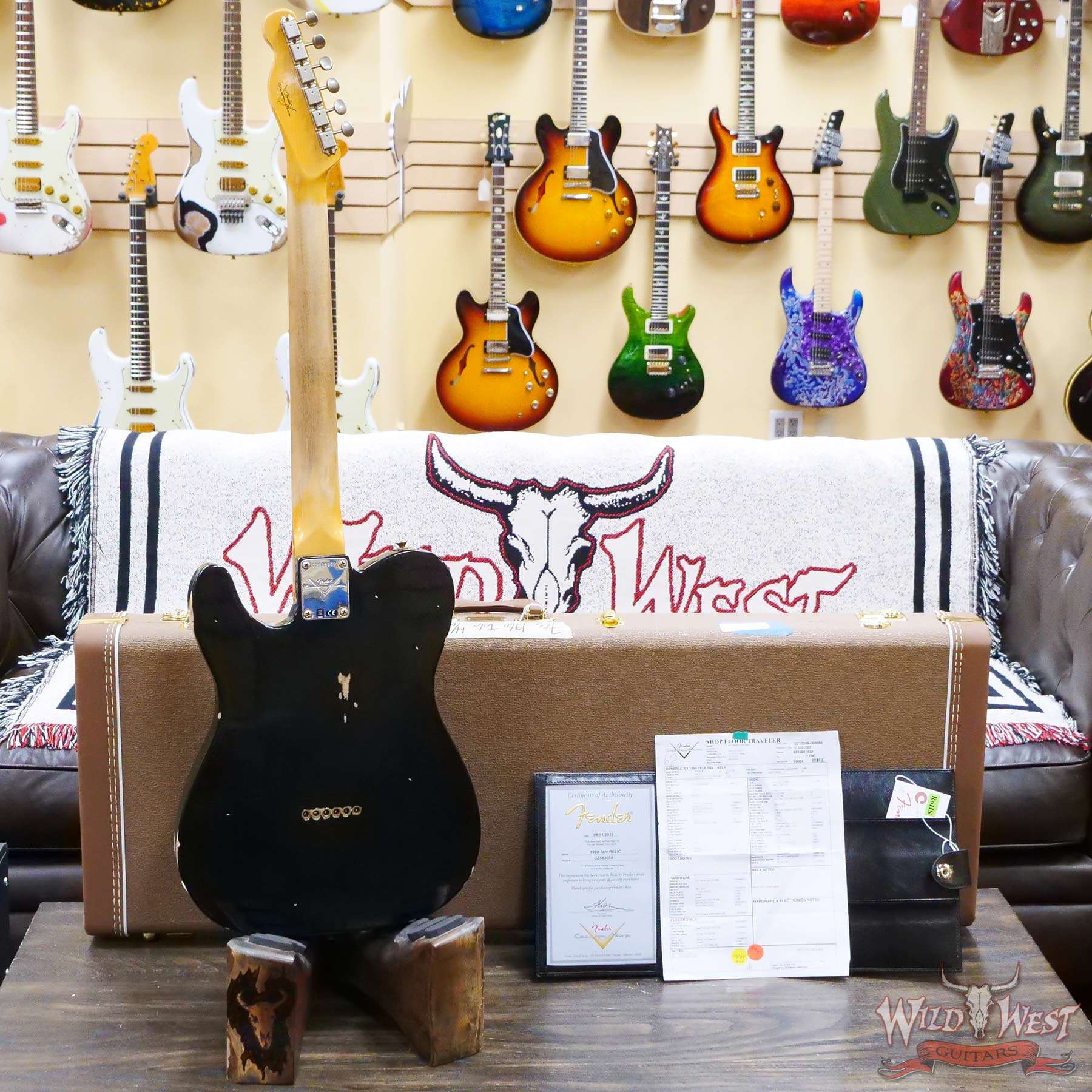fendercs-1960tele-blk-cz563058-d4__wwg.jpg Fender Custom Shop 1960 Telecaster Hand-Wound Pickups AAA Rosewood Slab Board Relic Aged Black - Image 9
