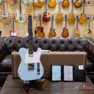 Fender Custom Shop 1960 Telecaster Custom Relic Quater-Sawn Maple AAA Rosewood Fingerboard Sonic Blue - Image 6
