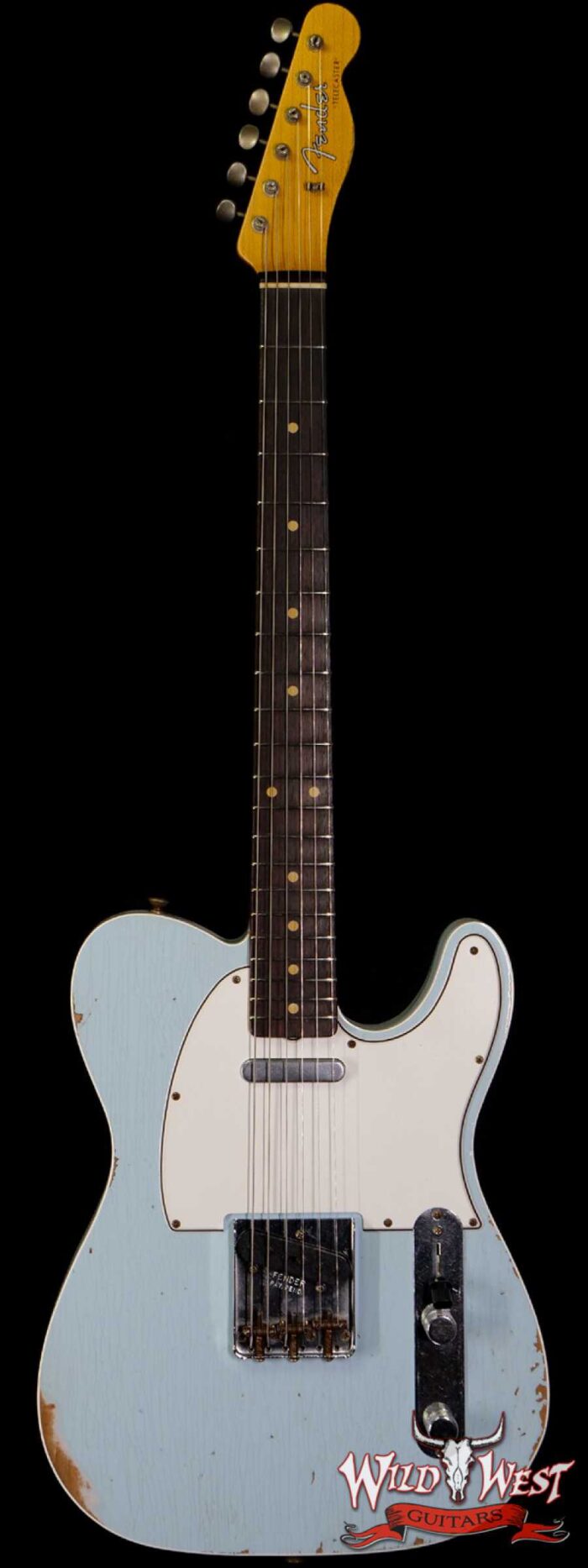 Fender Custom Shop 1960 Telecaster Custom Relic Quater-Sawn Maple AAA Rosewood Fingerboard Sonic Blue - Image 1