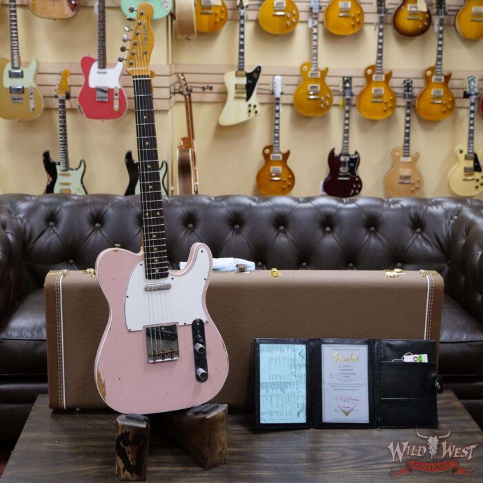Fender Custom Shop 1960 Telecaster Custom Relic Quater-Sawn Maple AAA Rosewood Fingerboard Shell Pink - Image 6