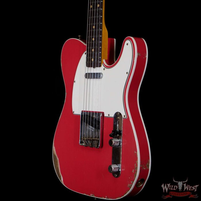 Fender Custom Shop 1960 Telecaster Custom Relic Quater-Sawn Maple AAA Rosewood Fingerboard Fiesta Red - Image 2