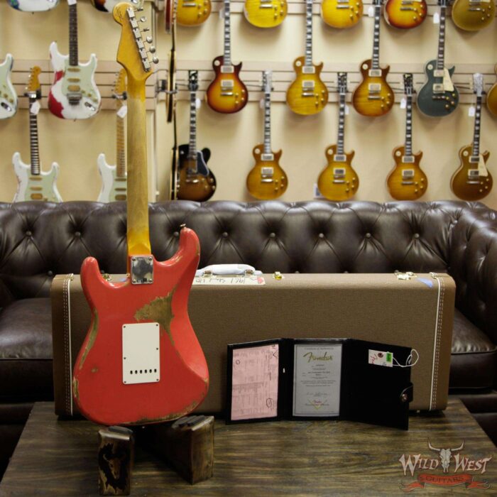 Fender Custom Shop 1961 Stratocaster Heavy Relic AAA Rosewood Slab Fingerboard Fiesta Red - Image 14