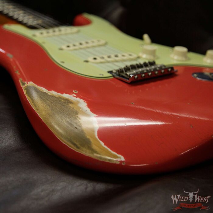 Fender Custom Shop 1961 Stratocaster Heavy Relic AAA Rosewood Slab Fingerboard Fiesta Red - Image 13