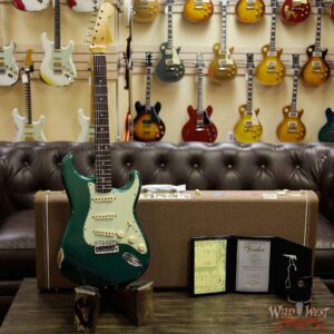 Fender Custom Shop 1961 Stratocaster Relic Slab Rosewood Fingerboard British Racing Green - Image 12