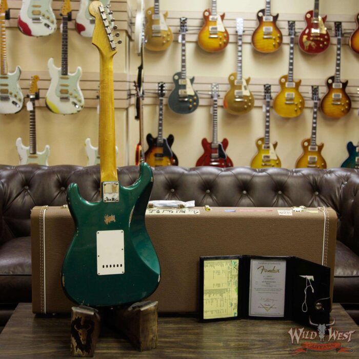 Fender Custom Shop 1961 Stratocaster Relic Slab Rosewood Fingerboard British Racing Green - Image 14