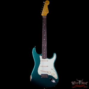 Fender Custom Shop 1961 Stratocaster Relic Slab Rosewood Fingerboard British Racing Green - Image 5