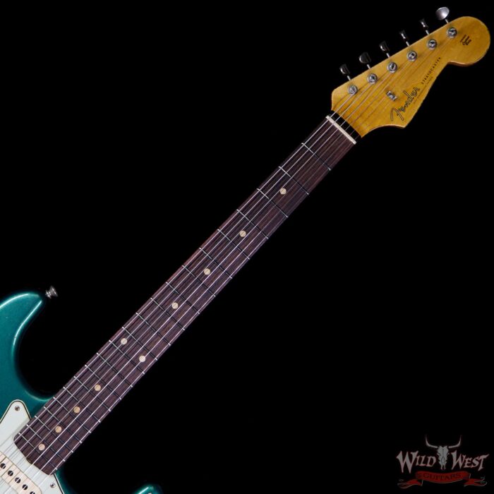 Fender Custom Shop 1961 Stratocaster Relic Slab Rosewood Fingerboard British Racing Green - Image 9