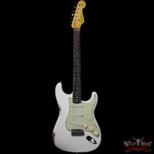 Fender Custom Shop 1961 Stratocaster Relic with AAA Rosewood Slab Fingerboard Olympic White - Image 4