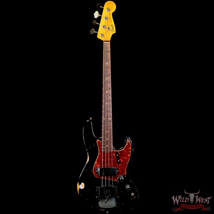 Fender Custom Shop Time Machine Series ‘62 J-Bass 1962 Jazz Bass Hand-Wound Relic Aged Black - Image 3