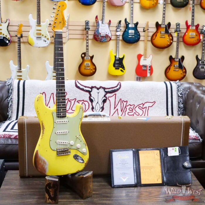 Fender Custom Shop 1961 Stratocaster Heavy Relic Graffiti Yellow - Image 6