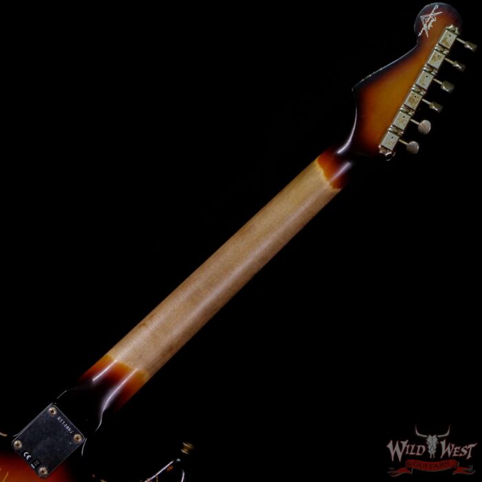 Fender Custom Shop 1961 Stratocaster Hand-Wound Pickups Matching Color Neck Heavy Relic 3 Tone Sunburst - Image 5