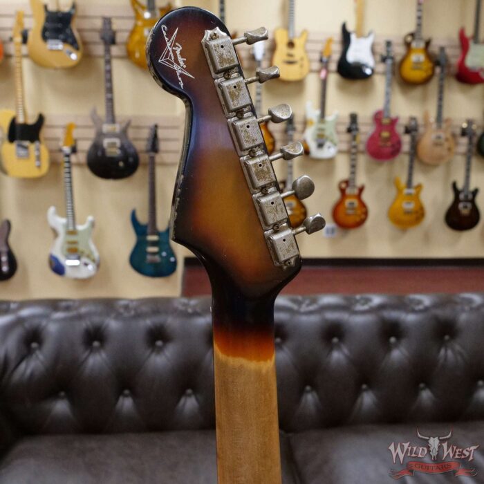 Fender Custom Shop 1961 Stratocaster Hand-Wound Pickups Matching Color Neck Heavy Relic 3 Tone Sunburst - Image 10