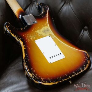 Fender Custom Shop 1961 Stratocaster Hand-Wound Pickups Matching Color Neck Heavy Relic 3 Tone Sunburst - Image 11