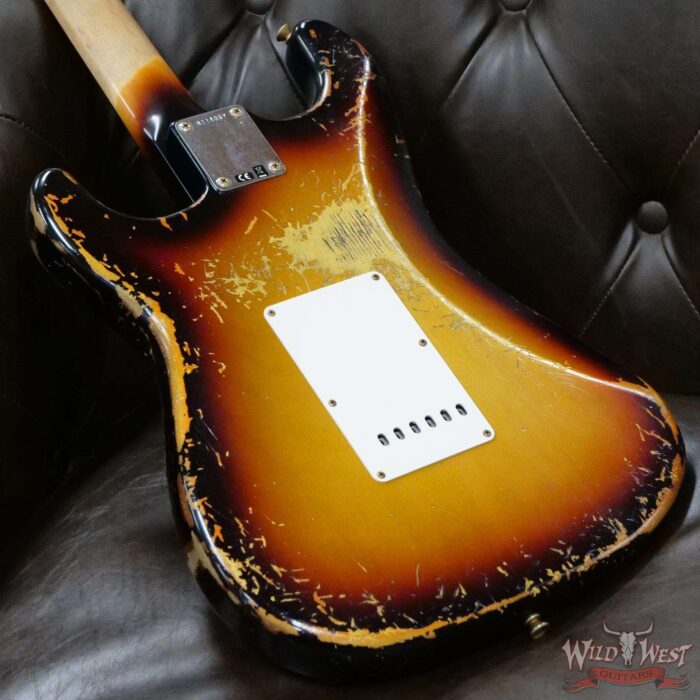 Fender Custom Shop 1961 Stratocaster Hand-Wound Pickups Matching Color Neck Heavy Relic 3 Tone Sunburst - Image 11