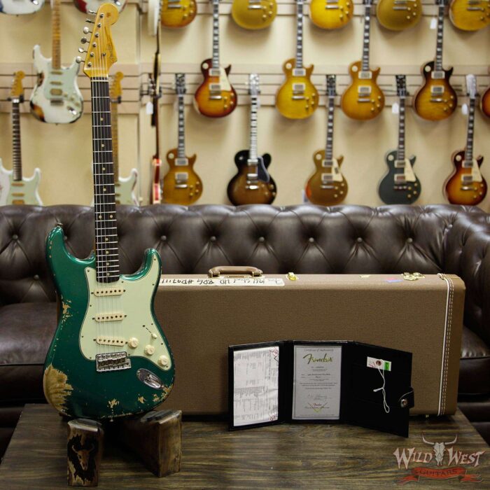 Fender Custom Shop 1961 Stratocaster Heavy Relic AAA Rosewood Board British Racing Green - Image 11