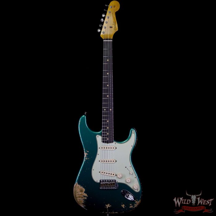 Fender Custom Shop 1961 Stratocaster Heavy Relic AAA Rosewood Board British Racing Green - Image 4