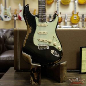 Fender Custom Shop 1961 Stratocaster Heavy Relic AAA Rosewood Fingerboard Black - Image 13