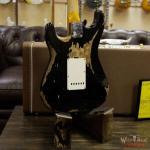 Fender Custom Shop 1961 Stratocaster Heavy Relic AAA Rosewood Fingerboard Black - Image 14