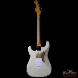 Fender Custom Shop 1961 Stratocaster Heavy Relic AAA Rosewood Fingerboard Vintage White - Image 4