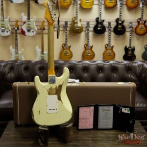 Fender Custom Shop 1961 Stratocaster Heavy Relic AAA Rosewood Fingerboard Vintage White - Image 13