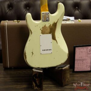 Fender Custom Shop 1961 Stratocaster Heavy Relic AAA Rosewood Fingerboard Vintage White - Image 14