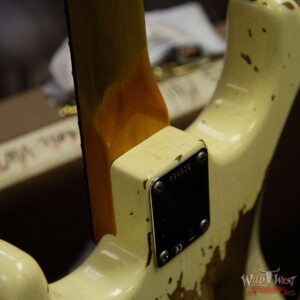 Fender Custom Shop 1961 Stratocaster Heavy Relic AAA Rosewood Fingerboard Vintage White - Image 15