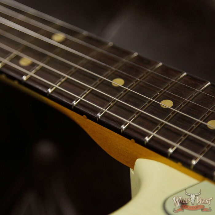 Fender Custom Shop 1961 Stratocaster Heavy Relic AAA Rosewood Fingerboard Vintage White - Image 7