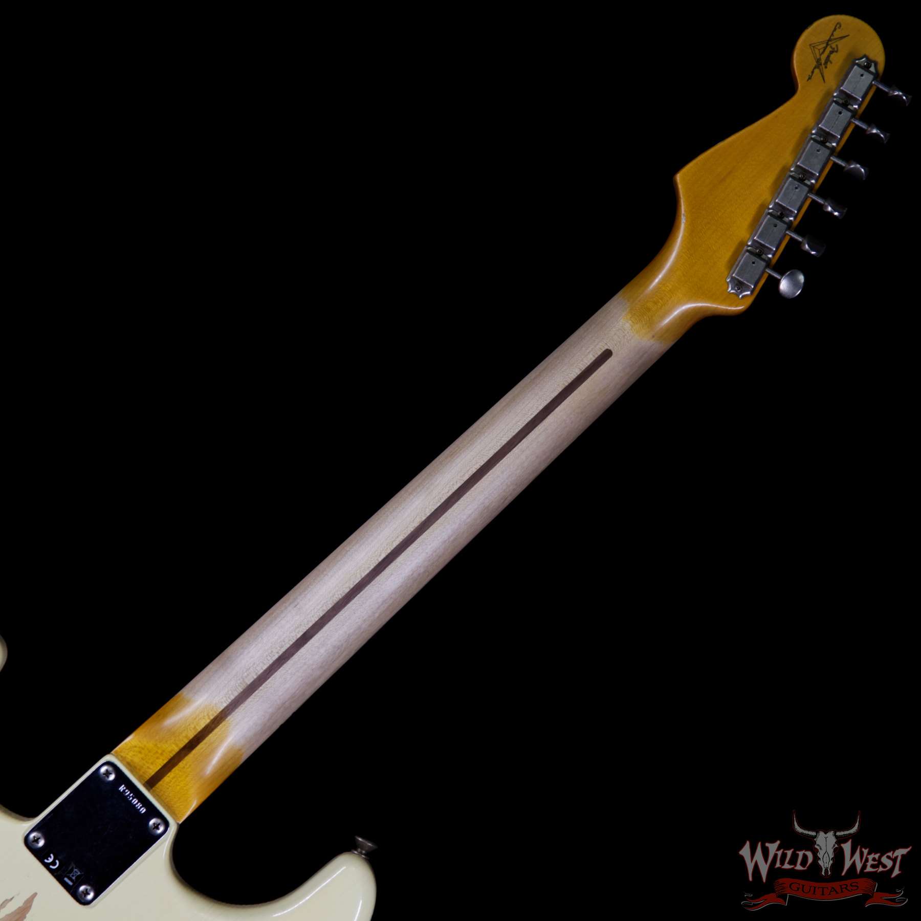 fendercs-1961strathshrelic-avw-r95080-nb__wwg.jpg Fender Custom Shop 1961 Stratocaster Relic HSH Maple Neck Aged Vintage White - Image 10