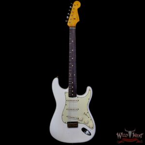 Fender Custom Shop Limited Edition 1961 Stratocaster Hardtail Hand-Wound Pickups AAA Dark Rosewood Slab Board Relic Aged Olympic White - Image 2